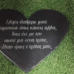 Black slate sign photo memorial 